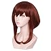 ColorGround Medium Long Brown Anime Cosplay Wig Cut Bangs
