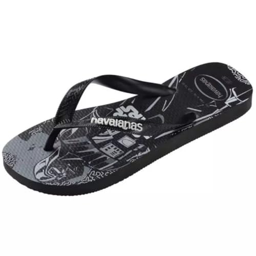 Havaianas Chinelos Star Wars, Preto e Cinza, Estampa Darth Vader e Stormtrooper Unissex