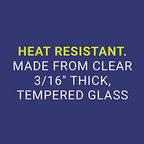American Fireglass Tempered Glass Flame Guard for 30" Square Drop-in Fire Pit Pan