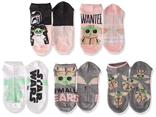 Star Wars Damen Klassische Knöchelsocken, 5 Stück Lässige Socken, Pink, Grau, Mehrfarbig, 42-44.5 EU