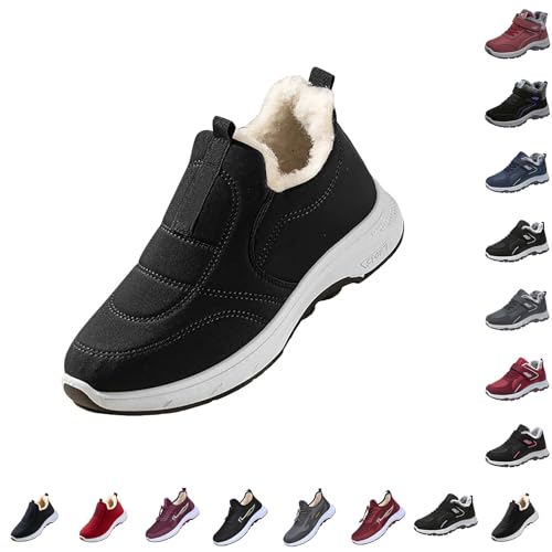 Snow Boots Womens Waterproof Winter Boots for Women UK Wide Fit Waterproof Snow Booties - Thermal Ankle with Non-Slip, Lightweight Arch Support for Outdoor Ladies Ankle Size 6