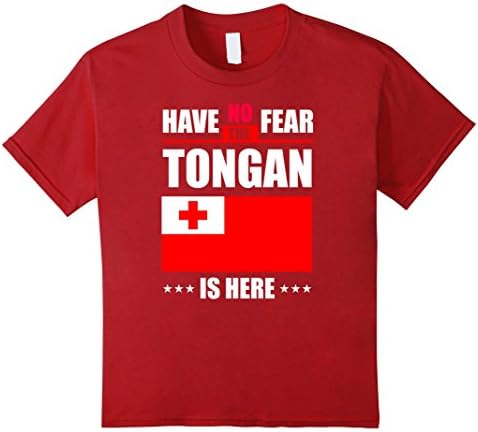 Kids Funny Proud Have No Fear The Tongan Is Here Pride T-shirt  10 Cranberry