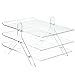 Clear Acrylic 3-Tier Office Desktop Document Tray & File Folder Organizer Rack