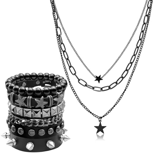 Amazon.com: RechicGu Multilayer Y2k Star Necklace Fairy Grunge