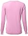 FLORIA Women's Button Down Crew Neck Long Sleeve Soft Knit Cardigan Sweater BABYPINK M