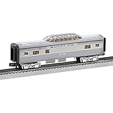 Lionel 684725 Santa Fe Add-On Vista Dome Car, O Gauge, Silver, Gray, Tan, black