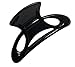 Parcelona French Cut Out Set of 2 Small Shell N Black Cellulose Acetate Jaw Hair Claw Clip Clamp Clutcher