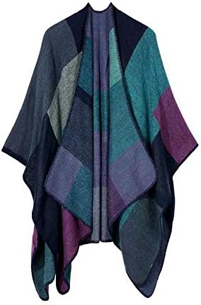 Cardigan Poncho Cape, Women Poncho Wrap Scarf, Women Elegant Cardigan Shawl Wrap Sweater Coat for Winter, Ladies Printed Poncho Cape