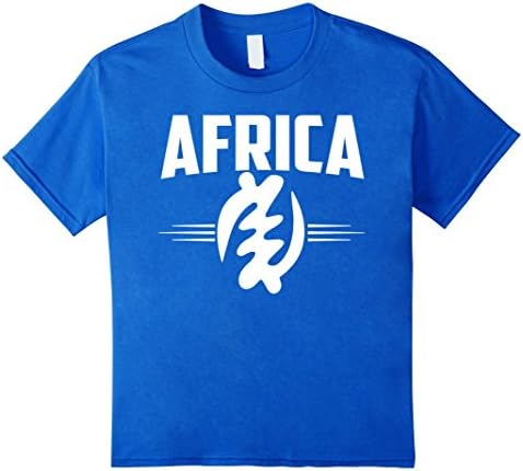 Kids Africa map t-shirt Africa Gye Nyame t-shirt 6 Royal Blue