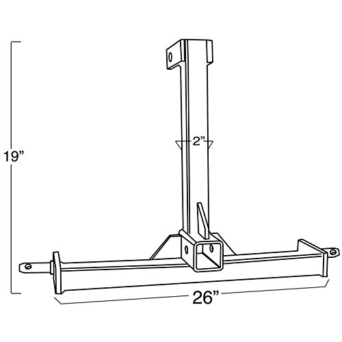 EGO BIKE Cat 1 Drawbar 3 pt Tractor Trailer Hitch Receiver Three Point Attachment CAT1R with One Year Warranty - Thumbnail 3