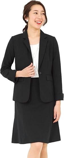 Amazon Co Jp アッドルージュ Addrouge スーツ レディース 長袖 2点セット スカートスーツ マーメイドスカート テーラードジャケット 洗える J5037 服 ファッション小物