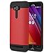 MoKo ASUS Zenfone 2 Laser Case - [Scratch Resistant] Armor Series Dual Layer Protection - Bumper Cover for ASUS Zenfone 2 Laser (ZE550KL / ZE551KL) 5.5 Inch Smartphone 2015 Release, RED