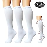 3 Pairs Knee High Graduated Compression Socks For Women and Men - Best Medical
