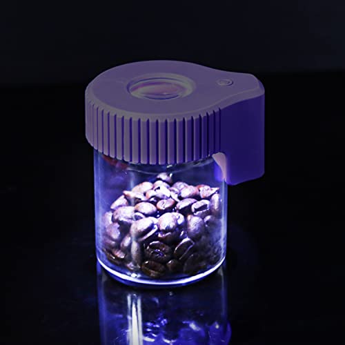 Honeypuff Magnifying Jar with Light, LightUp LED Transparent Glass Air