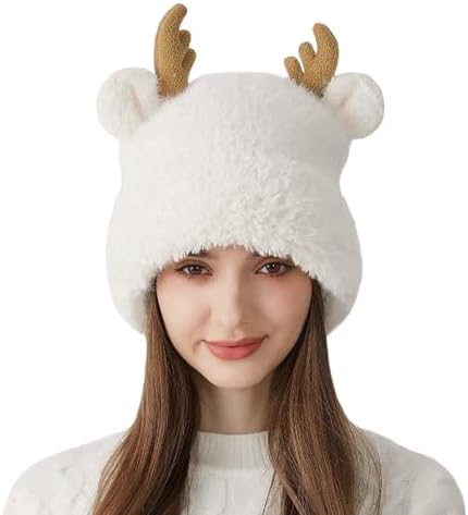 Gllutt Winter Fuzzy Faux Fur Earflap Hat with Strings and  display picture 1