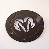 Matte Black Ram Head Billet Gas Door Trim Cover fits: Dodge Ram 94-08 - Ferreus Industries - DH126-Matte-Black