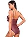 Ekouaer Swimsuit for Women One Piece Monokini Stripe Swimwear Bathing Suit