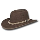Barmah Hats Stonewash Kangaroo Leather Hat - Item 1018
