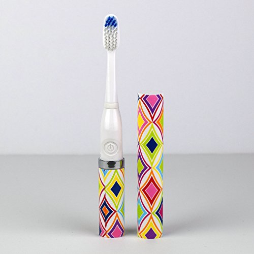 Slim Sonic Electric Toothbrush - # VSS152 Crawford by Violife for Unisex - 3 Pc Set Toothbrush, Additional Brush Head, AAA Battery