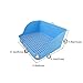 Pet Small Rat Toilet, Square Potty Trainer Corner Litter Bedding Box Pet Pan for Small Animal/rabbit/guinea Pig/galesaur/ferret(Blue)