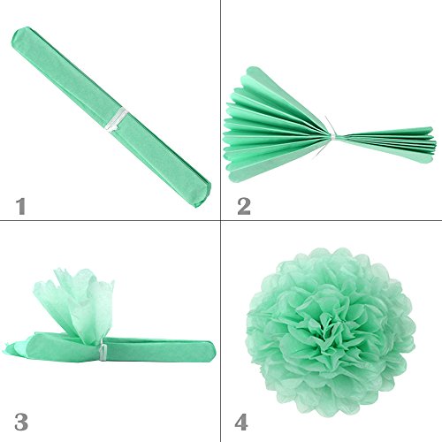 image for APLANET USA APLANET 34pcs Paper Flower Pom Pom and Paper Lantern, Polk