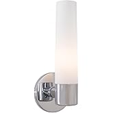 GEORGE KOVACS P5041-077 Saber Wall Sconce, 1-Light, 60 Total Watts, 12.5-in H x 4.75-in W, Chrome