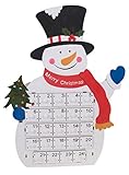 Clever Creations Tall Snowman Advent Calendar 24 Day Countdown to Christmas Calendar | Premium Christmas Decor | Painted Snowman with Merry Christmas Scarf | 100% Wood Construction | 18.75” Tall