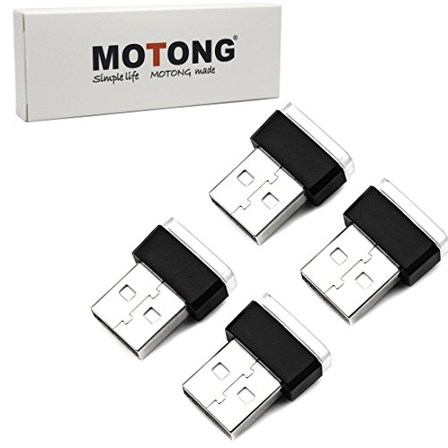 MOTONG 4pcs Package USB Car Interior Atmosphere Lamp - Universal Car Night Decoration Light With USB Charging for All Cars - Thumbnail 5