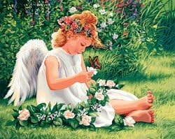 Bulk Buy: Dimensions Crafts Paint By Number Kit 20"X16" Darling Angel 91312 (2-Pack)