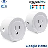 Wifi Smart Plug Set of 2 Mini Smart Outlet Works with Amazon Alexa Remote Control By Smart Phone from Anywhere Anytime (2 Packs)