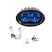 ECAHAYAKU 1pcs oval shape 4inch led work light 20W blue beam - spot beam 30 degree for off road truck tractor suv boat 4x4 pick-up forklift warn emergency motorcycle driving fog light 10-80v dc (Blue)