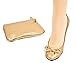 Sidekicks Foldable Ballet Flats Shoes w/ Carrying Case GOLD LARGE