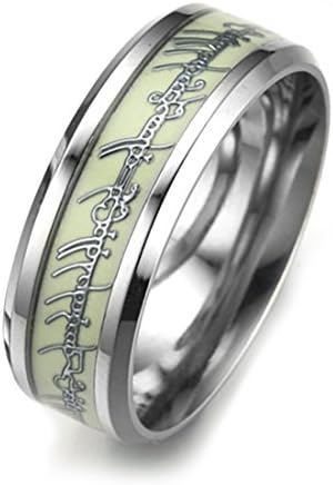 DALARAN Stainless Steel Rings for Men Women The Lords of The Rings Silver/Black/Gold