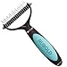 RUBOLD Dematting Tool for Dogs - Cat and Dog Brush for Shedding and Removing Mats - Undercoat Rake Comb for Safe and Gentle Grooming - Designed for Medium and Long Haired Cats Dogs and Every Other Pet primary