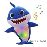 Chengbo-Baby Shark Official Singing Plush, Soft Music Sound Baby Doll Stuffed Plush Toys Singing English Song for Boy Girl (Blue)