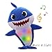 Chengbo-Baby Shark Official Singing Plush, Soft Music Sound Baby Doll Stuffed Plush Toys Singing English Song for Boy Girl (Blue)