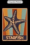 Composition Notebook: Beach 70s Vintage Starfishes Art Outfit Gift Retro Starfish  Journal/Notebook Blank Lined Ruled 6x9 100 Pages