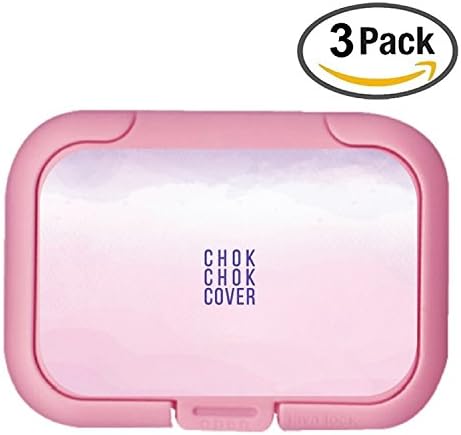 VERAS Wet Tissue Wipe Re-Usable Cover 3-pack (PINK) Travel cap for Baby