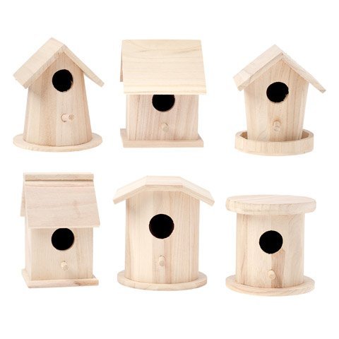 Bulk buy: darice diy crafts wood birdhouse finch promo assortment…