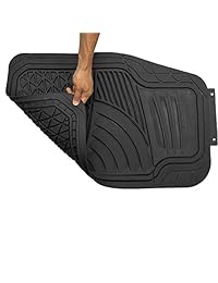 Alfombrillas de goma para todas las estaciones, compatible con determinados vehículos, camiones, furgonetas, SUV, color negro
