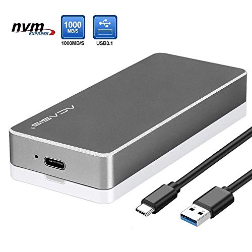 Hard Drive Enclosures,NVMe Enclosure PCIe M.2 2280 SSD Box,Type-C USB 3.1 NVME Solid State Hard Disk Case,HDD Enclosure for Samsung, Intel, WD Black,