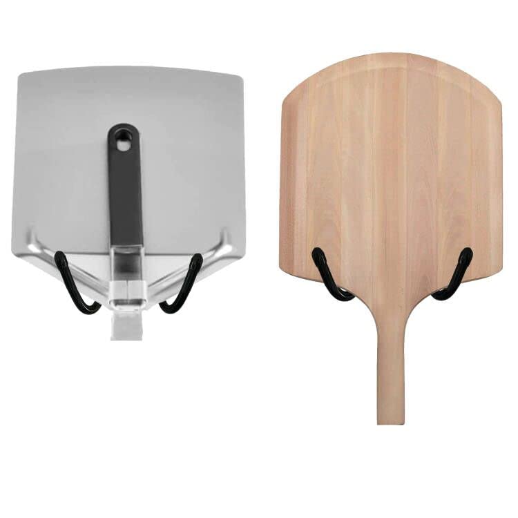 AUXPhome Universal Pizza Peel Rack - Wall Mount Pizza Paddle Holder - Organizing Bracket - 2 Pack