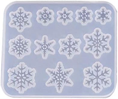 Sitonelectic Silicone Resign Casting Molds, Christmas Snowflake DIY Jewellery Making DIY Craft Accessories UV Resin Tool