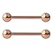 Ruifan Mix Color 316L Stainless Steel Nipple Shield Tongue Barbell Ring Bar Body Piercing 14G 14mm 10PCS