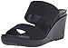 crocs Women's Leigh II 2-Strap Wedge, Black/Black, 8 M US