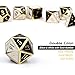 DnDnD Double Color DND Metal Dice Set, Heavy Polyhedral Dungeons and Dragons Playing Dice for Table Game(Black and White with Gold Number)