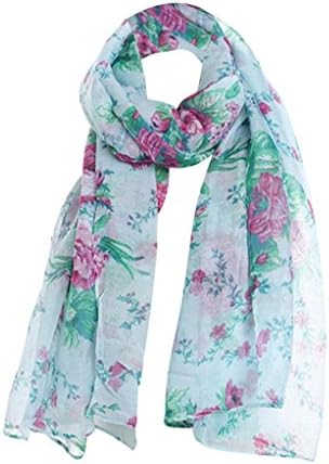 Women Red Poppy Scarves, TRENDINAO Ladies Girls Beach Flower Print Stole Shawl Scarf Wrap