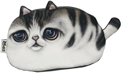 Shuijin Fashion Girls Vivid Cute Animal 3D Cats Face Print Zip Wallets Coin Bag Purse
