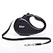 Friends Forever Retractable Dog Leash - Reflective Nylon Retractable Leash for Dogs with Flashlight and Waste Bag Dispenser, Large
