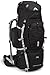 High Sierra Appalachian Top Load Internal Frame Hiking Pack, Black/Black/Silver, 75-Liter